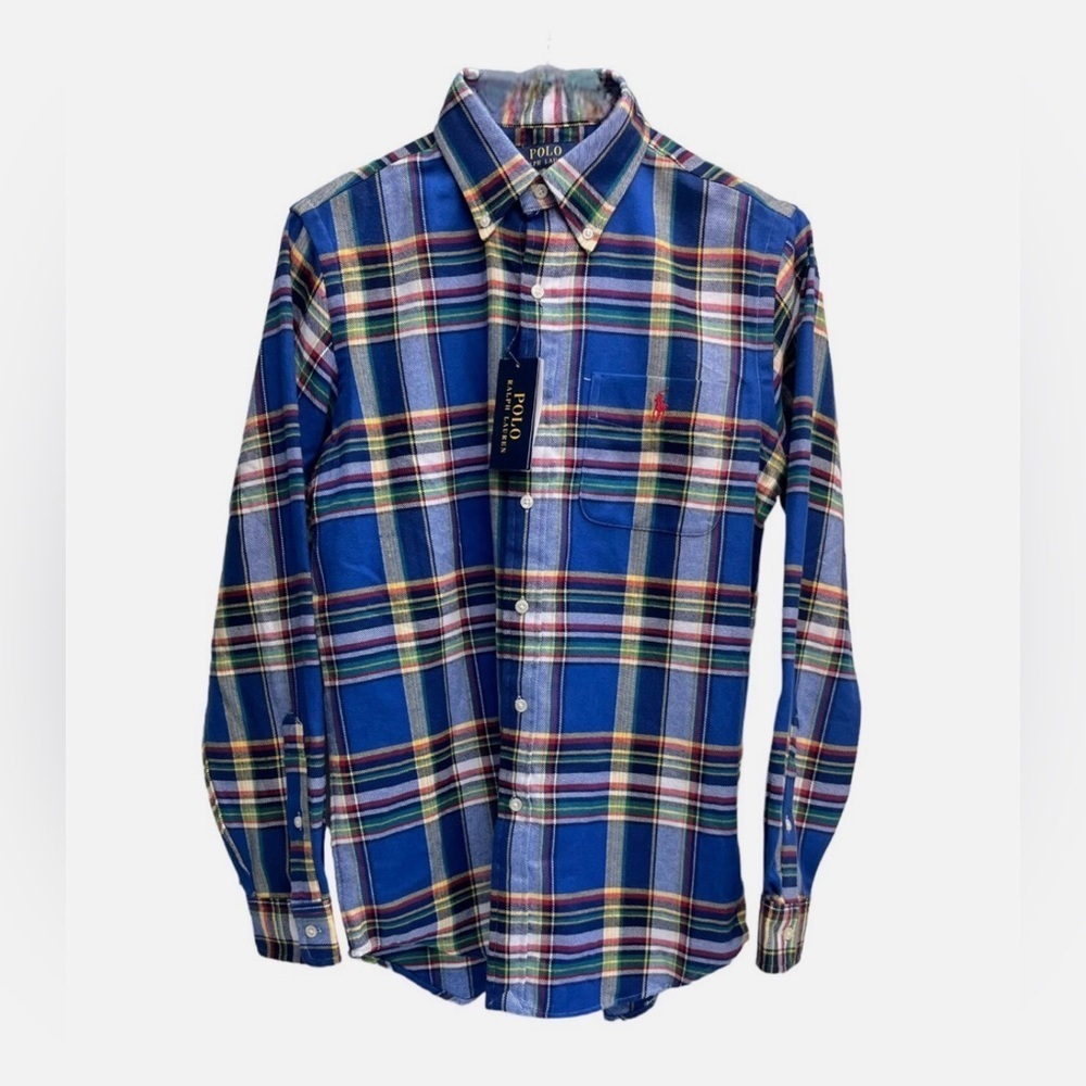 Ralph Lauren Blue and Red Casual Button Down Shirt